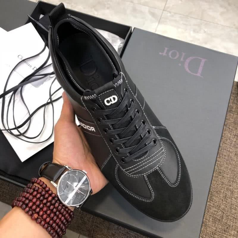 Dior Sneakers Lace-ups Black White Letters Men 3