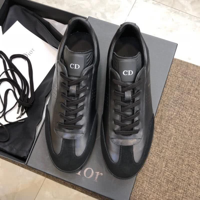 Dior Sneakers Leather All Black Men 2