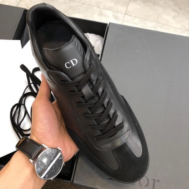 Dior Sneakers Leather All Black Men 3