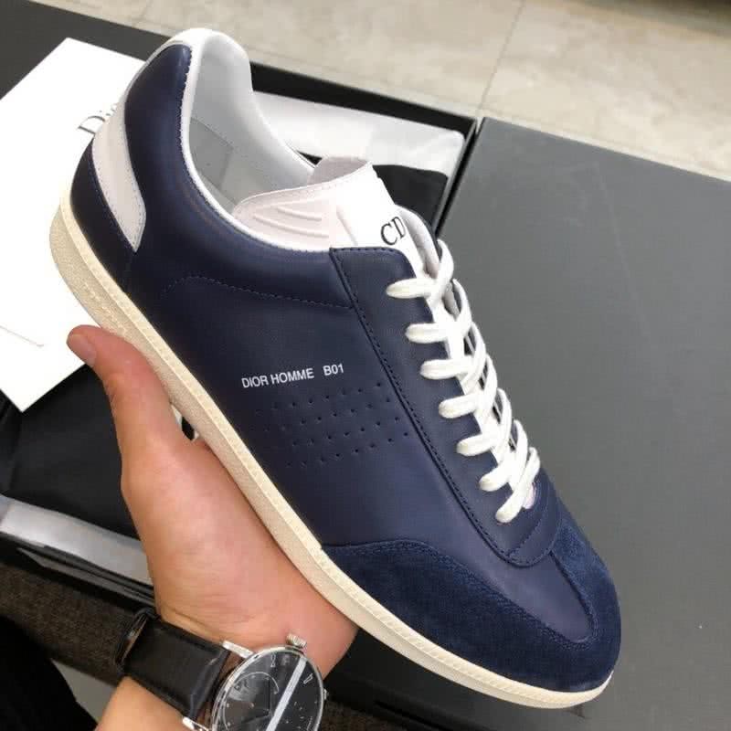 Dior Sneakers Lace-ups Navy And White Men 4