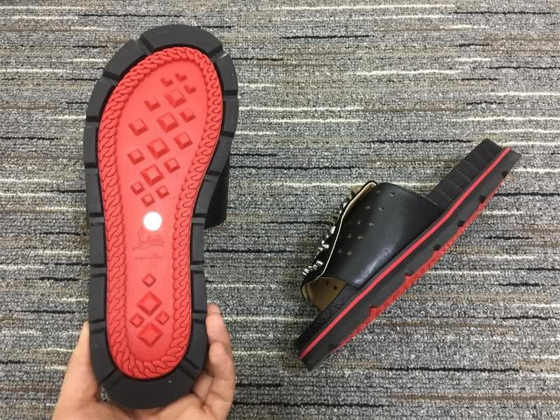 Christian louboutin sandal slippers Black Men Women 6