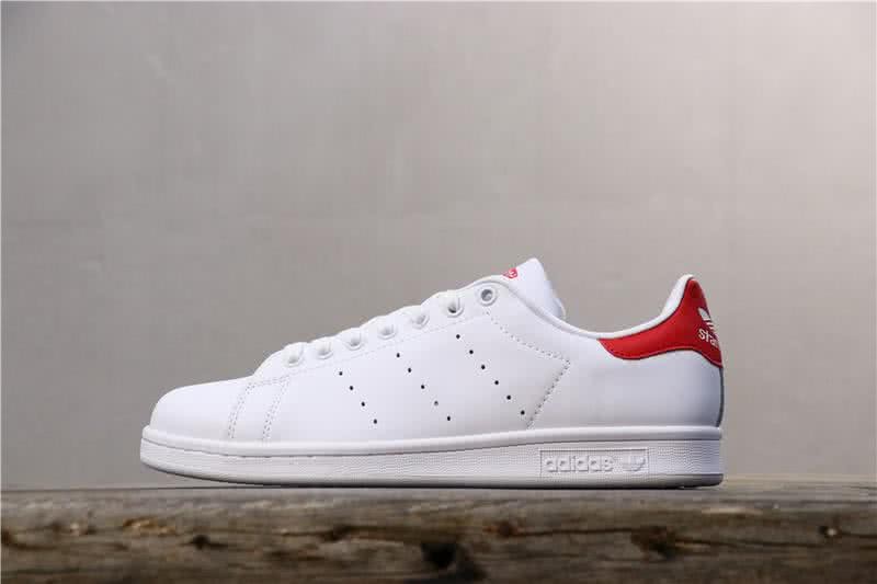 Adidas Stan Smith Men Women White Red Shoes 2