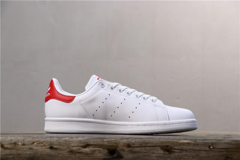 Adidas Stan Smith Men Women White Red Shoes 3