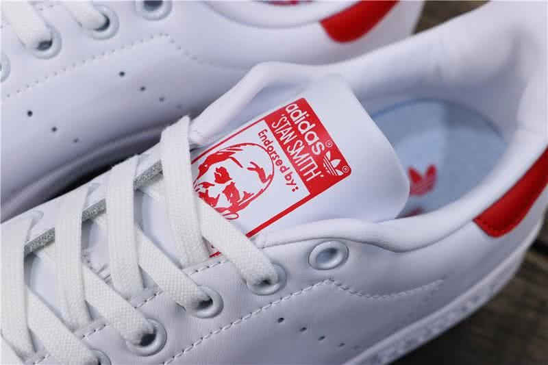Adidas Stan Smith Men Women White Red Shoes 7