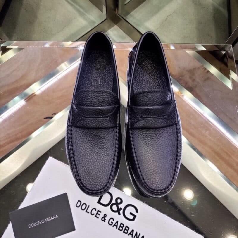 Dolce & Gabbana Loafers Black Leather Men 9