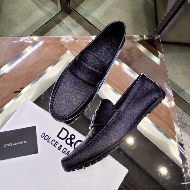 Dolce & Gabbana Loafers Black Leather Men 1