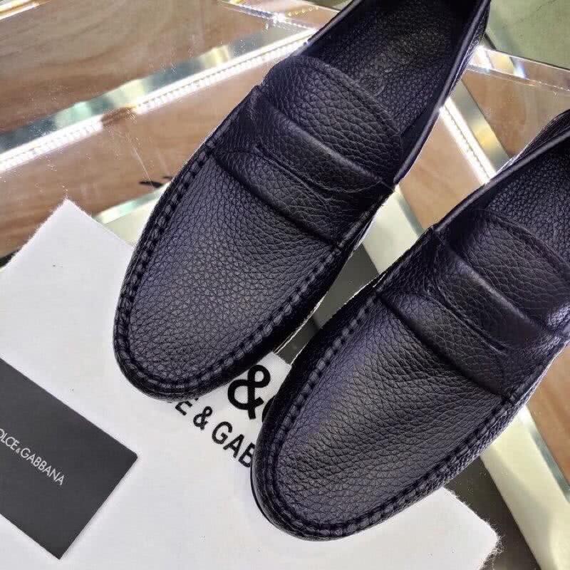 Dolce & Gabbana Loafers Black Leather Men 7