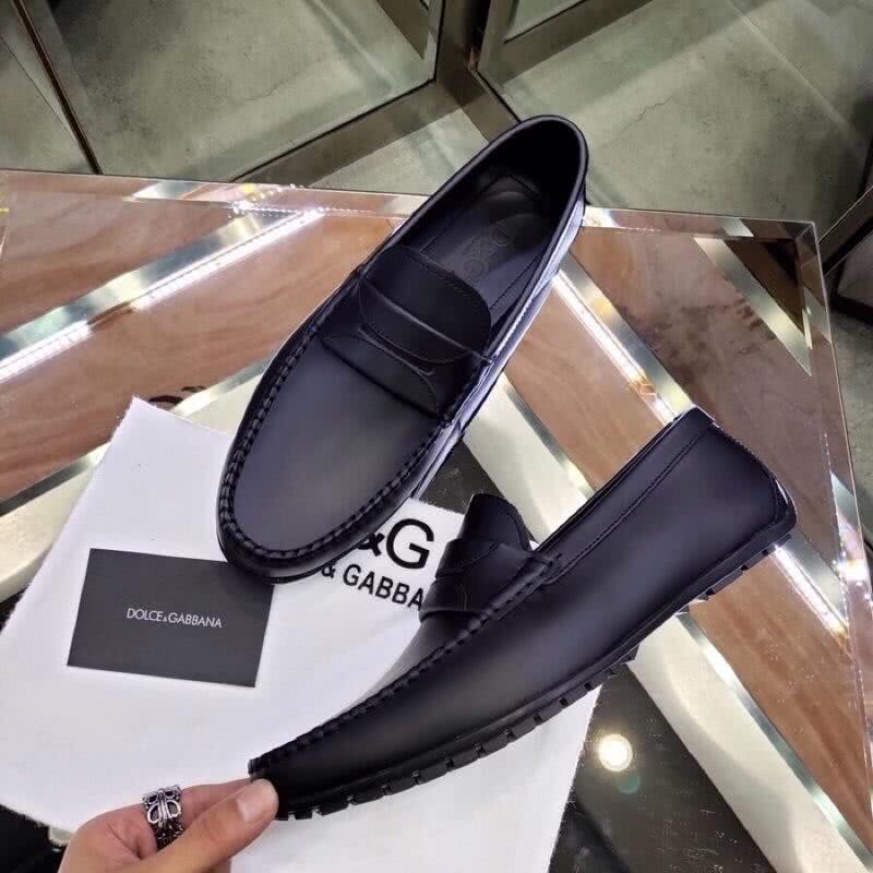 Dolce & Gabbana Loafers Black Calf Leather Men 1