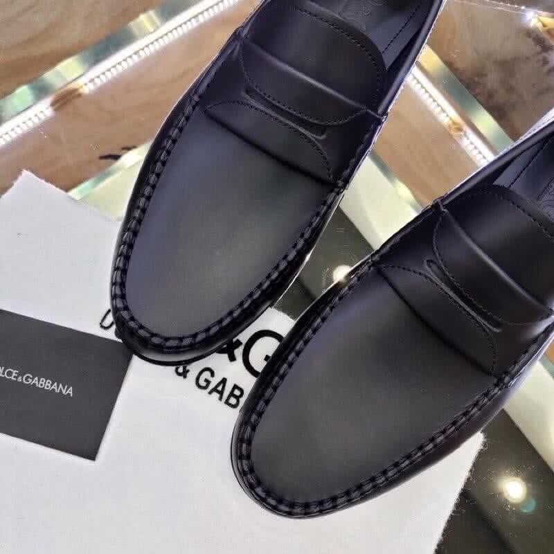 Dolce & Gabbana Loafers Black Calf Leather Men 7