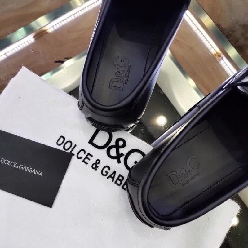 Dolce & Gabbana Loafers Black Calf Leather Men 8