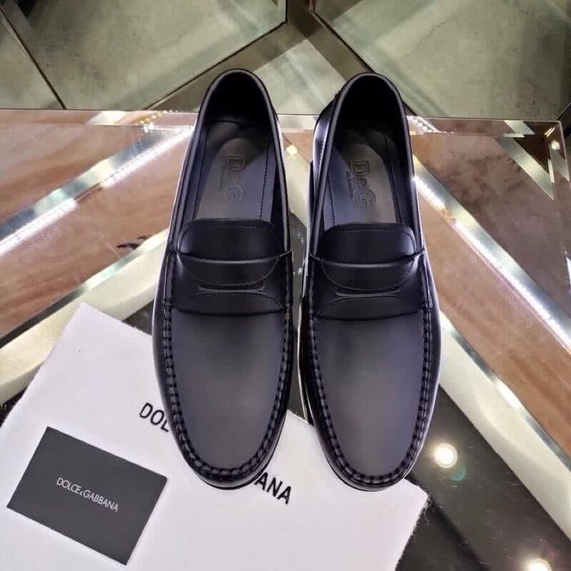 Dolce & Gabbana Loafers Black Calf Leather Men 9
