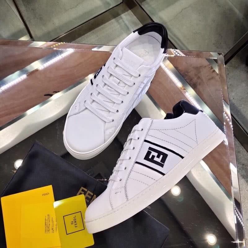 Fendi Sneakers White Black Rubber Sole Men 1