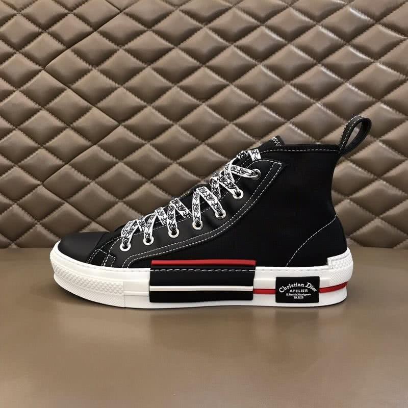 Dior Sneakers High Top Black Upper White Sole White And Black Shoelaces Men 5