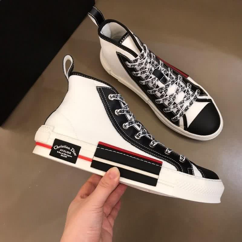 Dior Sneakers High Top White And Black Men 4