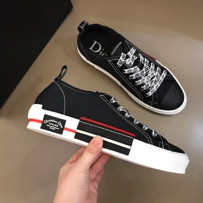 Dior Sneakers Lace-ups Black Upper White Sole White And Black Shoelaces Men 4