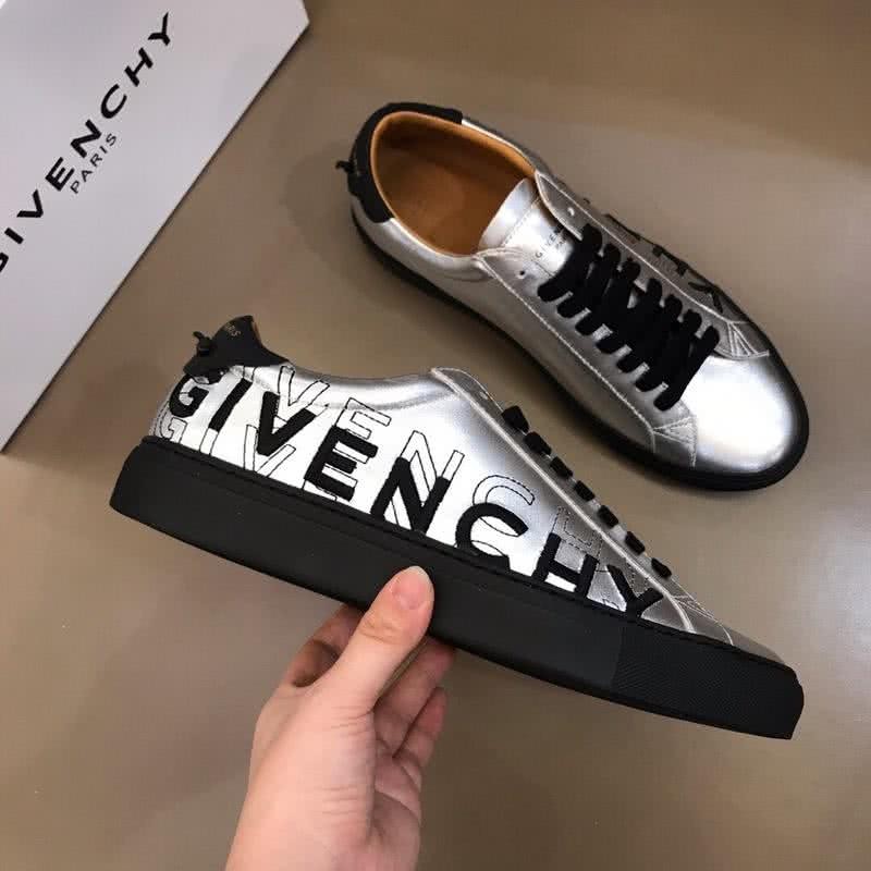 Givenchy Sneakers Black Letters Silver Upper Black Sole Men 4
