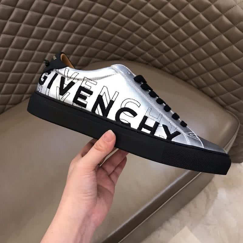 Givenchy Sneakers Black Letters Silver Upper Black Sole Men 5
