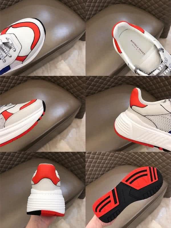 Bottega Veneta Top Quality Sneakers Net Cowhide Blue Red And White Men 9