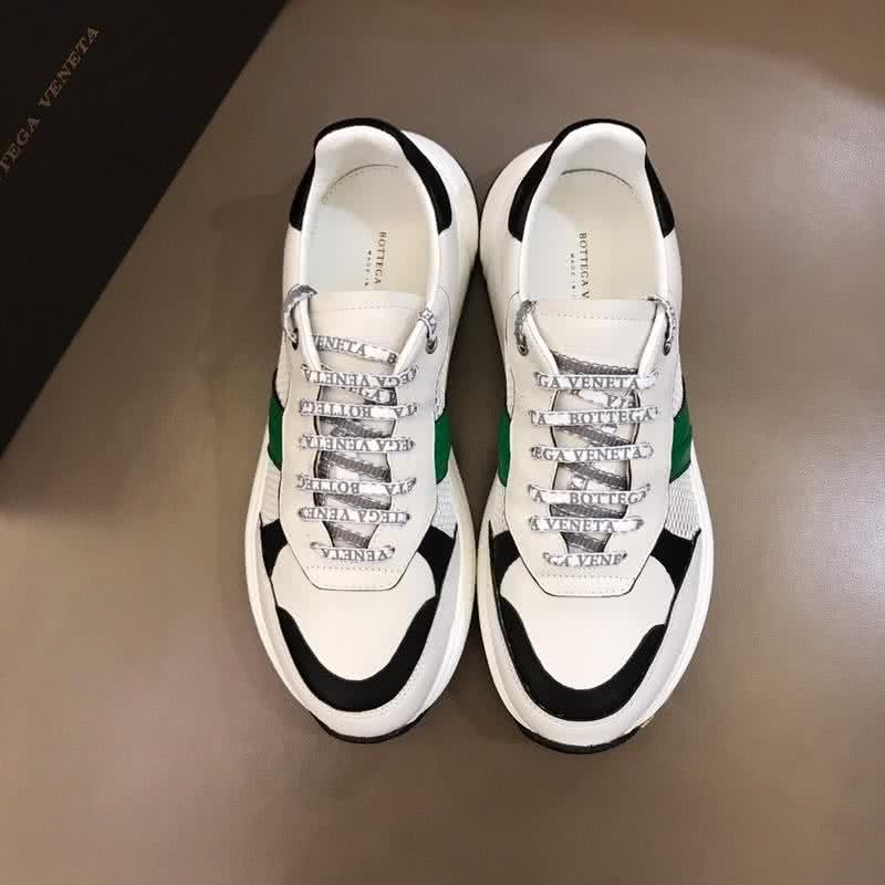 Bottega Veneta Top Quality Sneakers Net Cowhide Black Green And White Men 2