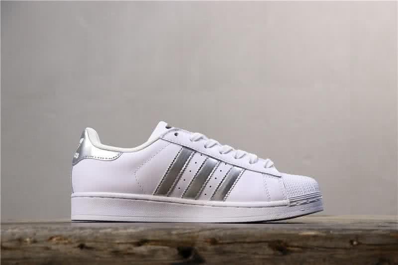 Adidas Originals Superstar Shoes White&Silver Men/Women 2