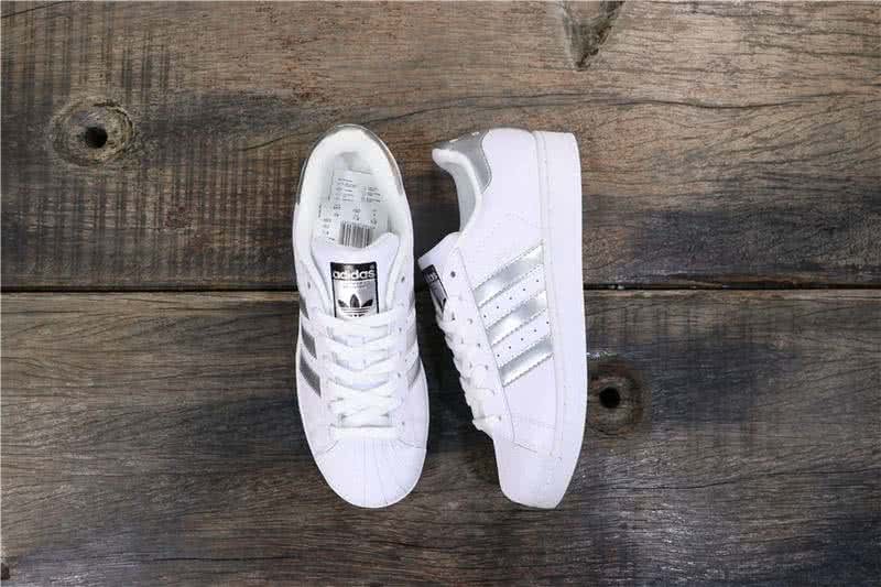 Adidas Originals Superstar Shoes White&Silver Men/Women 8
