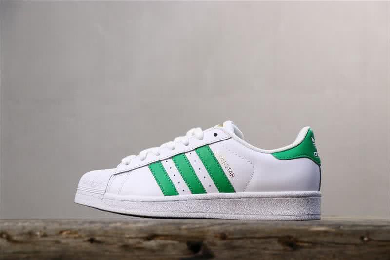 Adidas Originals Superstar Shoes White&Green Men/Women 1