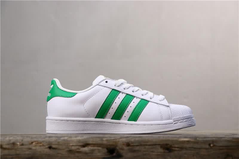 Adidas Originals Superstar Shoes White&Green Men/Women 2
