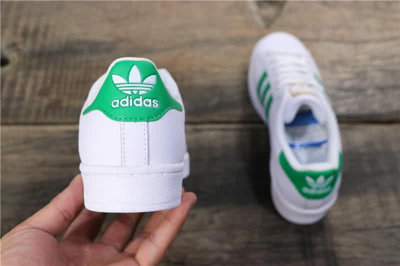 Adidas Originals Superstar Shoes White&Green Men/Women 4