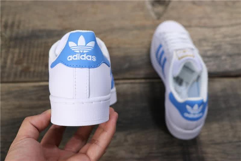Adidas Originals Superstar Shoes White&Blue Men/Women 4