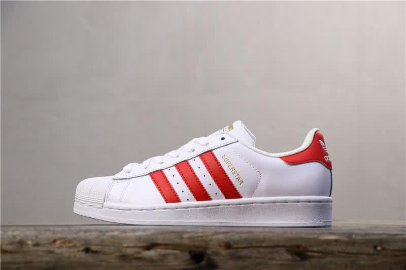 Adidas Originals Superstar Women Men Red White Shoes 2