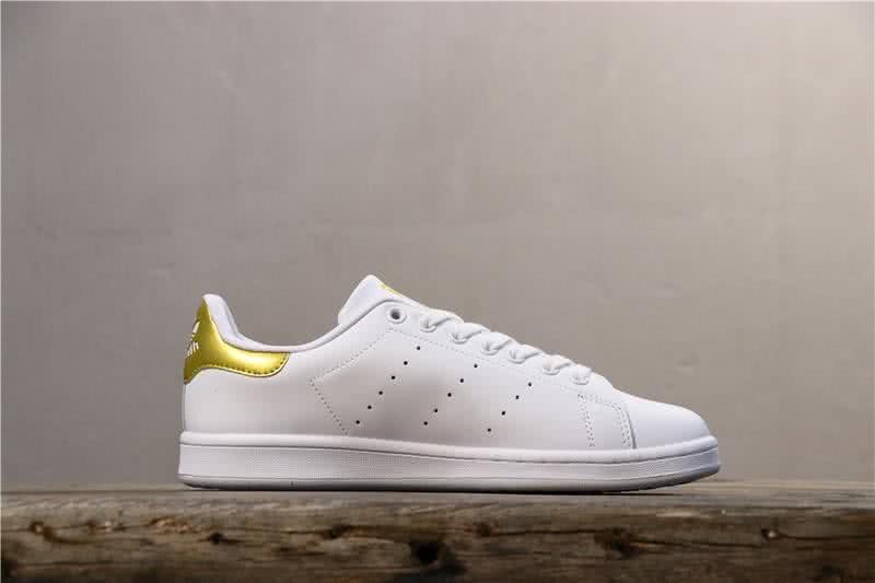 Adidas Stan Smith Men Women White Gold Shoes 3
