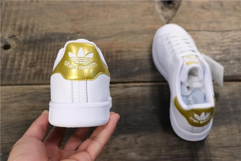 Adidas Stan Smith Men Women White Gold Shoes 5