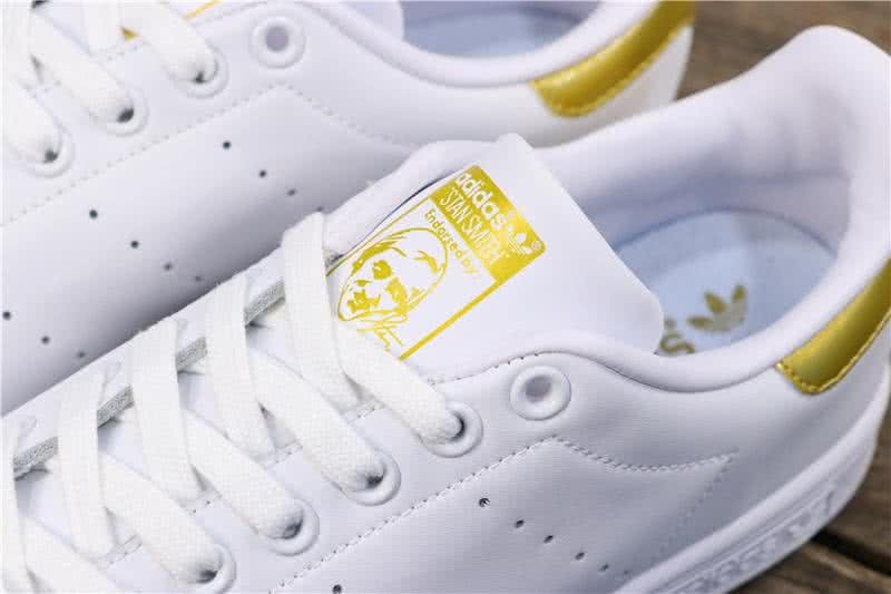Adidas Stan Smith Men Women White Gold Shoes 7