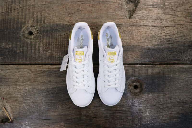 Adidas Stan Smith Men Women White Gold Shoes 8