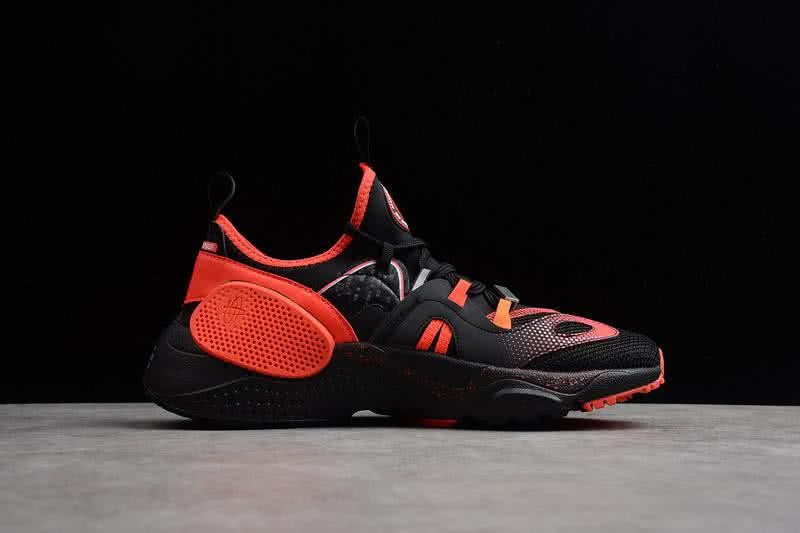 Nike Air Huarache E.D.G.E. TXT Men Black Orange Shoes 5