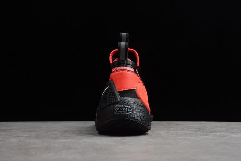 Nike Air Huarache E.D.G.E. TXT Men Black Orange Shoes 8