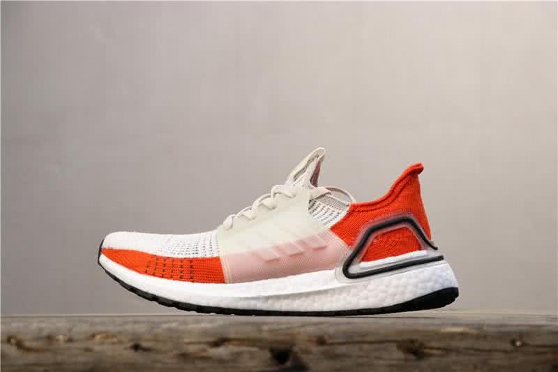 Adidas Ultra Boost 19 Men Women White Orange Shoes 2