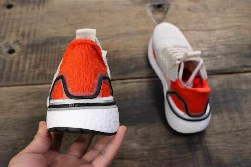 Adidas Ultra Boost 19 Men Women White Orange Shoes 5