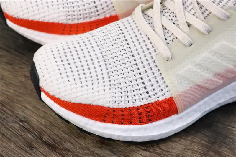 Adidas Ultra Boost 19 Men Women White Orange Shoes 6