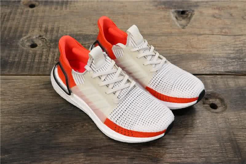 Adidas Ultra Boost 19 Men Women White Orange Shoes 1