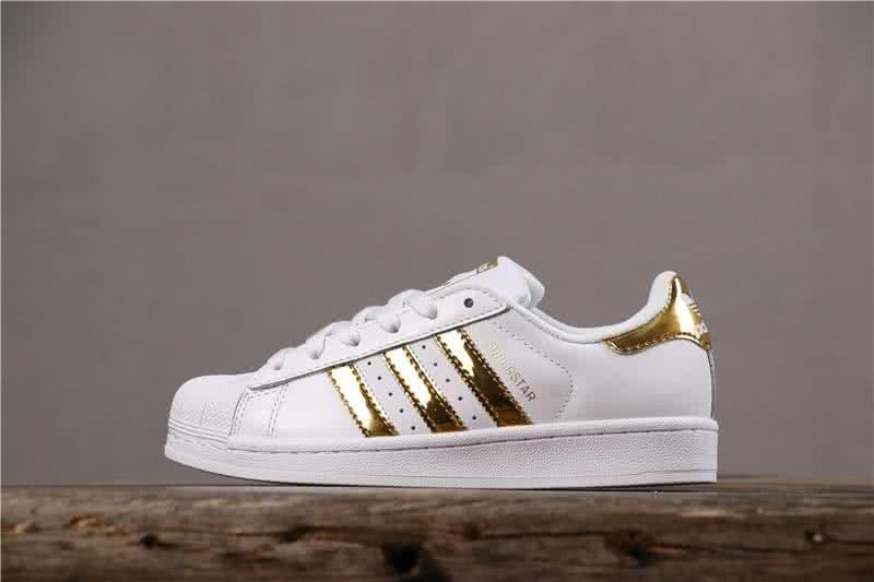 Adidas Originals Superstar Women Men Gold White Shoes 2