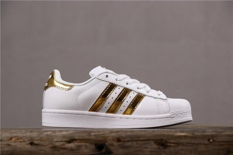 Adidas Originals Superstar Women Men Gold White Shoes 3
