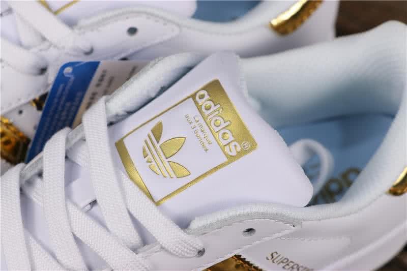 Adidas Originals Superstar Women Men Gold White Shoes 7