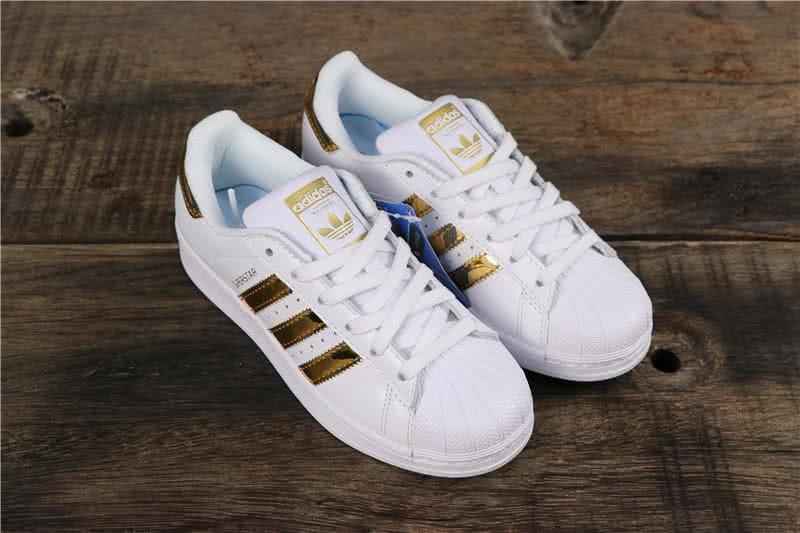 Adidas Originals Superstar Women Men Gold White Shoes 1