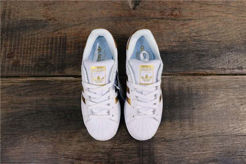Adidas Originals Superstar Women Men Gold White Shoes 8
