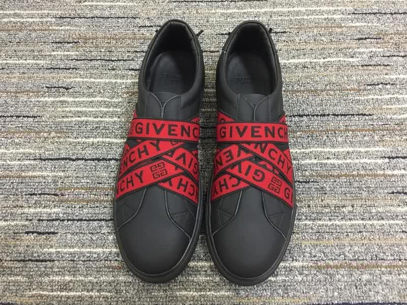 Givenchy Sneaker 3004 Black leather Red bungee Men 2