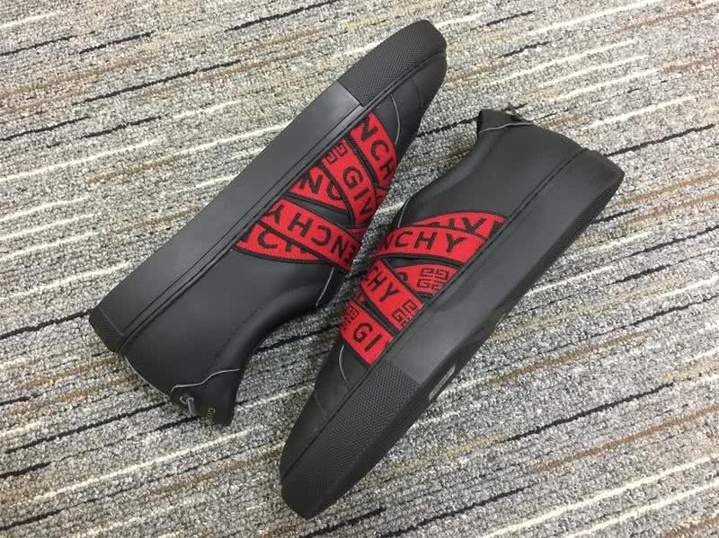 Givenchy Sneaker 3004 Black leather Red bungee Men 4