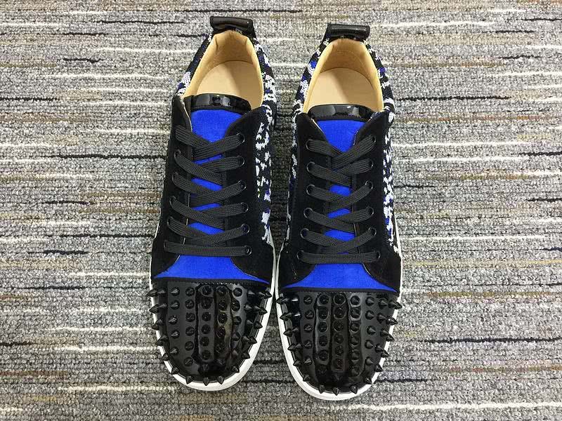 Christian Louboutin Sneakers Low Top Black Blue Men Women 3