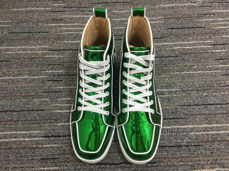 Christian Louboutin Sneakers High Top Green Men Women 9