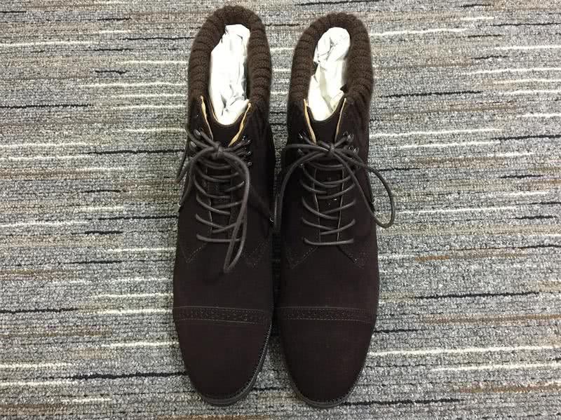 Christian Louboutin Boots Lace-ups Suede Coffee Men 3